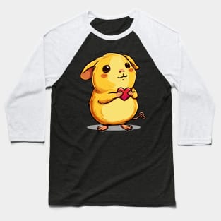 Lovely Guinea pig Celebrate Valentine Baseball T-Shirt